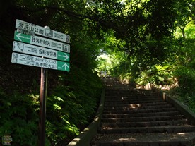 [9]源氏山公園からは「大仏ハイキングコース」。「高徳院」を指す案内板に従って進む。（葛原岡・大仏ハイキングコース）