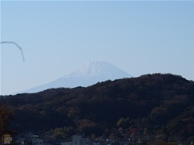 本堂からさらに少し上った高台からは空気が澄んでいれば富士山を望む展望。